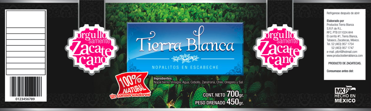 Tierra blanca label